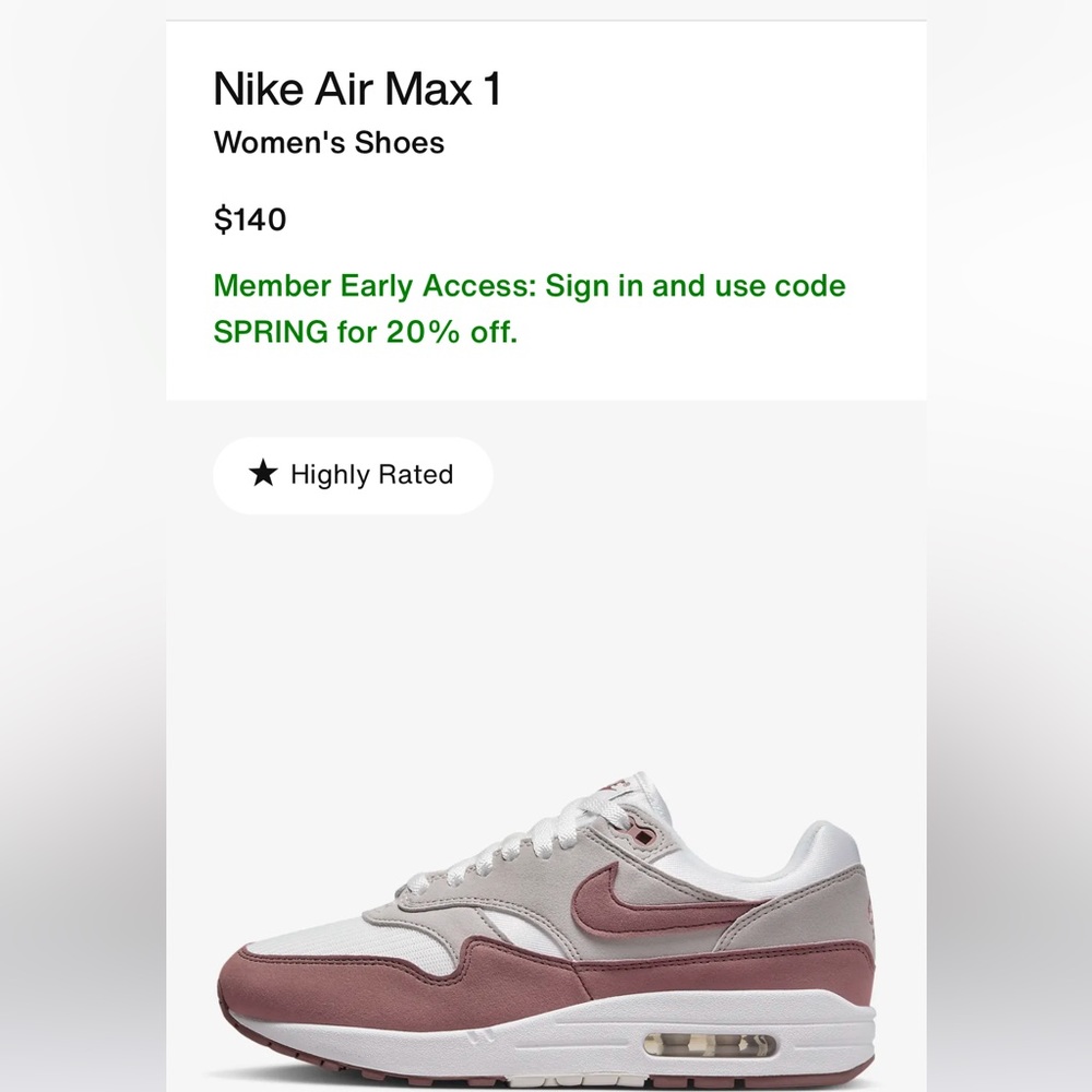 Nike AirMax 1. Womens size 8.5